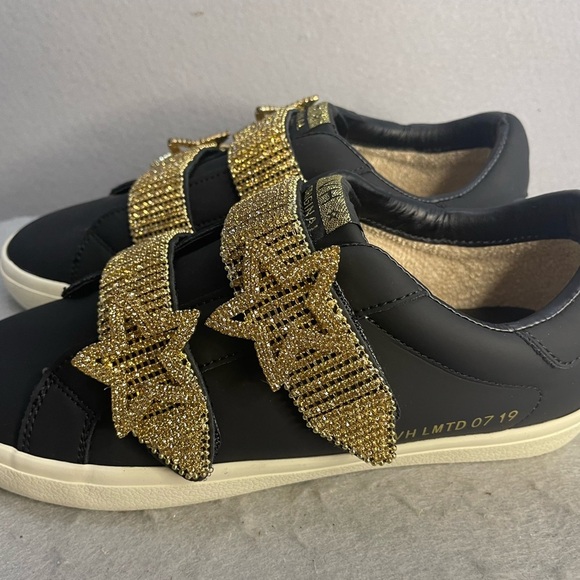 Vintage Havana The Iconic Sparkle Star Pure Black Sneakers Sz 7 NIB - RARE - Picture 6 of 16